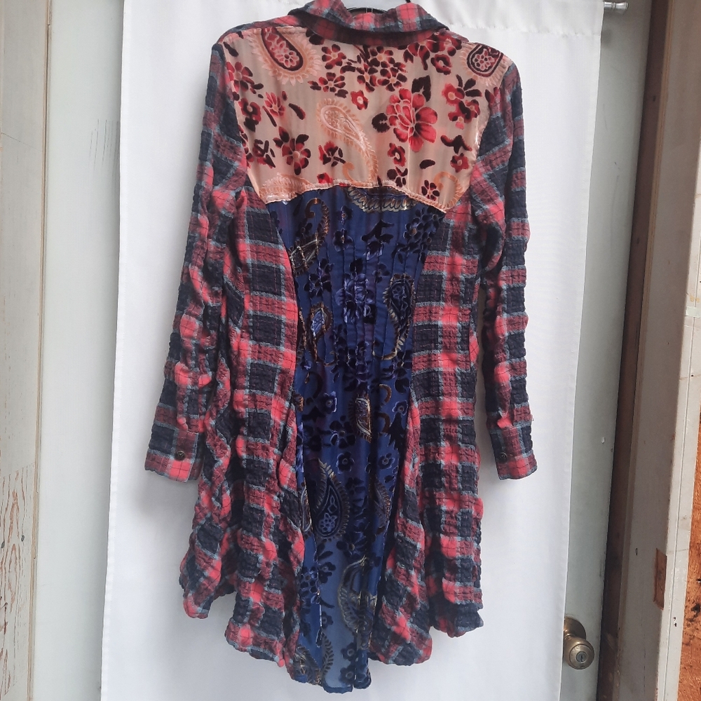 ANTHROPLOGIE Arratta Silent Journey plaid top